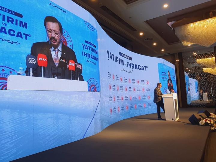 Investment and Export Summit: Curved LED screen · Stage